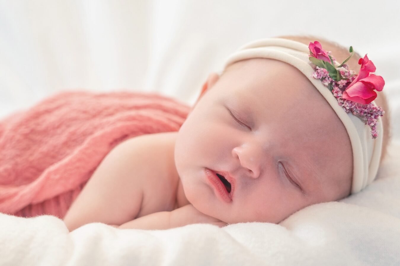 newborn photo session baby girl